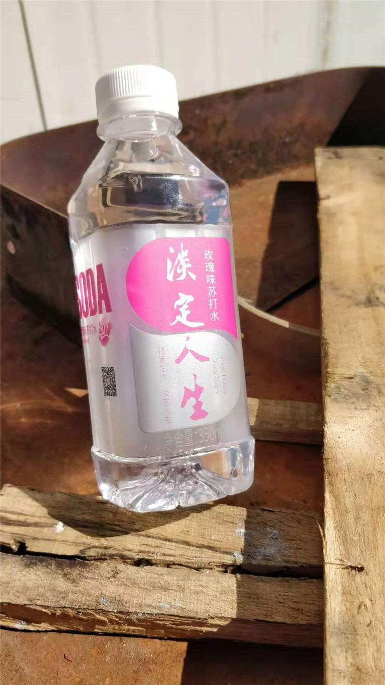 淡定小方瓶苏打水包装设计
